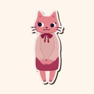 animal cat worker cartoon theme elements N21