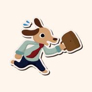 animal dog worker cartoon theme elements N21