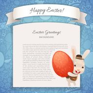 Happy Easter Poster With Banny