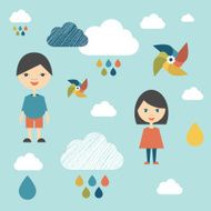 Kids wall paper pattern