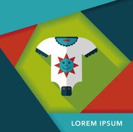 baby onesie flat icon with long shadow eps10 N13