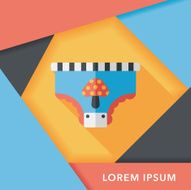 diaper flat icon with long shadow eps10 N13
