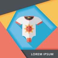 baby onesie flat icon with long shadow eps10 N14