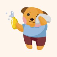 animal dog worker cartoon theme elements N24