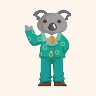 animal koala worker cartoon theme elements N3