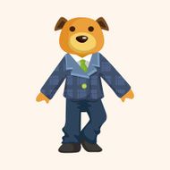 animal dog worker cartoon theme elements N25
