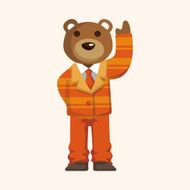 animal bear worker cartoon theme elements N34