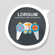 Handheld game flat icon with long shadow eps 10 N10