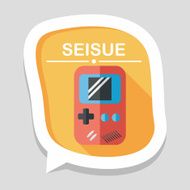 Handheld game flat icon with long shadow eps 10 N11