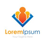 Human leader group future element icons business logo