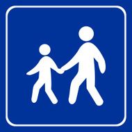 crosswalk icon great for any use Vector EPS10