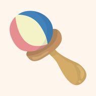 Baby rattle theme elements N70