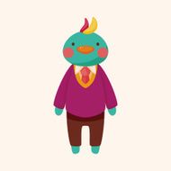 animal bird worker cartoon theme elements N5