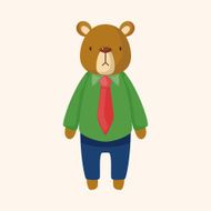 animal bear worker cartoon theme elements N35