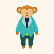 animal monkey worker cartoon theme elements N18