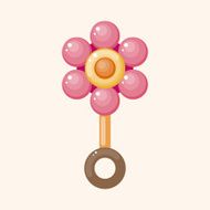 Baby rattle theme elements N74