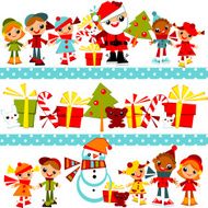 Christmas set with kids