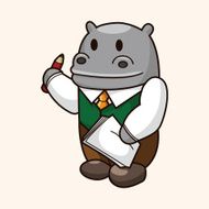 animal worker cartoon theme elements N57