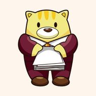 animal worker cartoon theme elements N59