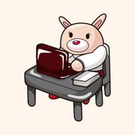 animal worker cartoon theme elements N62