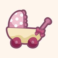 Baby carriages theme elements N85