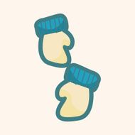 Baby gloves theme elements N11