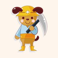 animal worker cartoon theme elements N70