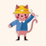 animal worker cartoon theme elements N72