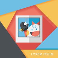 newborn photo flat icon with long shadow eps10 N11