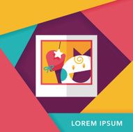 newborn photo flat icon with long shadow eps10 N12