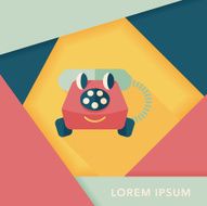 toy phone flat icon with long shadow eps10 N17