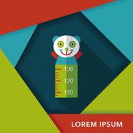 Height scale flat icon with long shadow eps10 N9