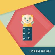 Height scale flat icon with long shadow eps10 N12