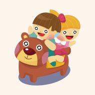Kindergarten children theme elements N12