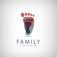 vector family 2 footprints icon