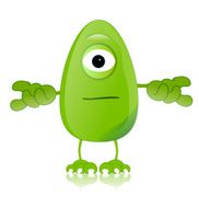 green monster character expressions funny N24