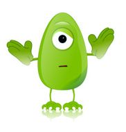 green monster character expressions funny N25