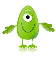green monster character expressions funny N31