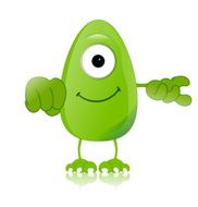 green monster character expressions funny N39