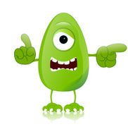 green monster character expressions funny N41