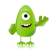 green monster character expressions funny N42