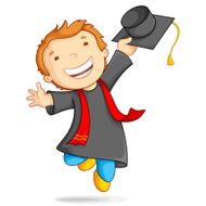 Boy in Graduation Gown