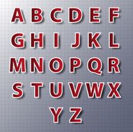 Vector alphabet set paper stickers labels tags vector eps10