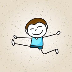hand drawing happy kid N2