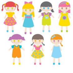 Cute rag doll illustration