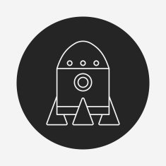 toy rocket icon