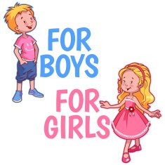 Boy and girl logo Two very cute kids