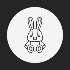 toy rabbit doll icon N3