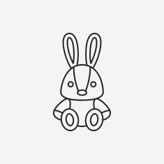 toy rabbit doll icon N4