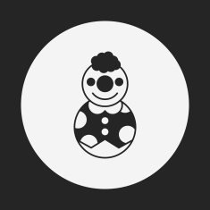 toy clown doll icon N3